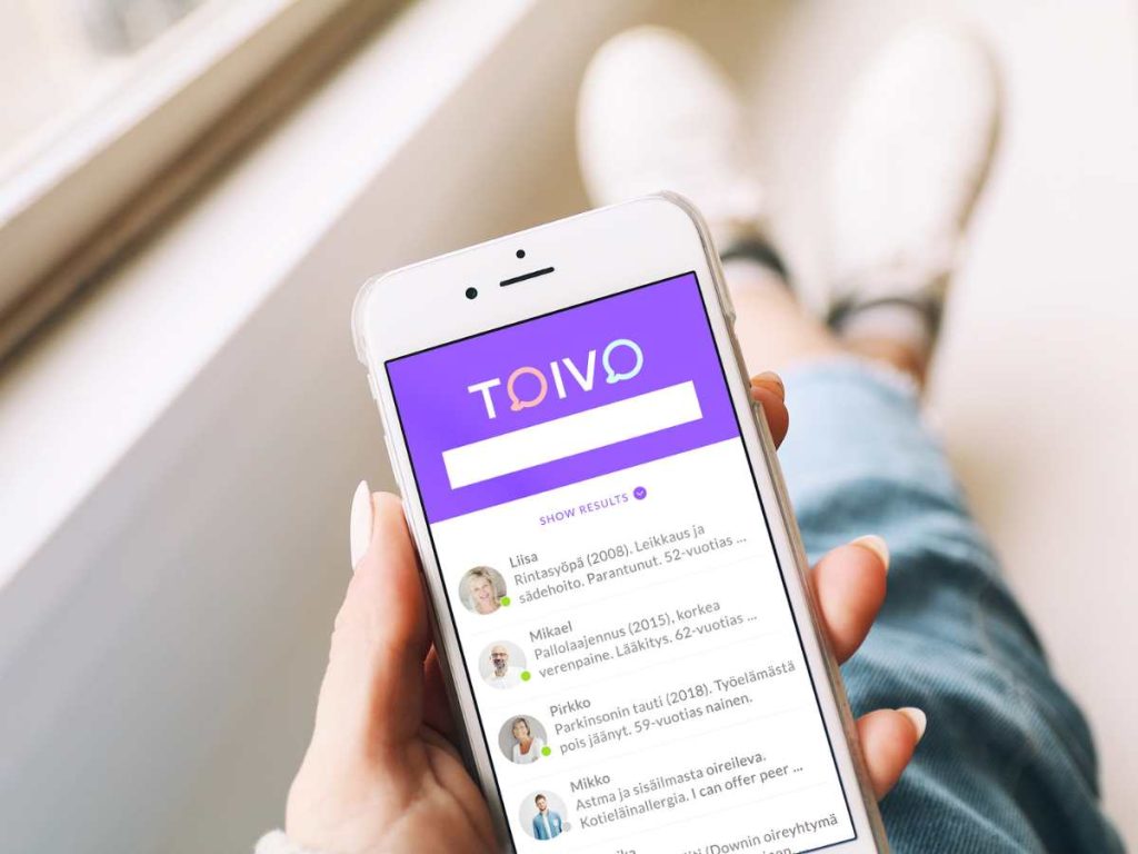 Toivo-vertaistukisovellus tuo vertaistuen taskuun
