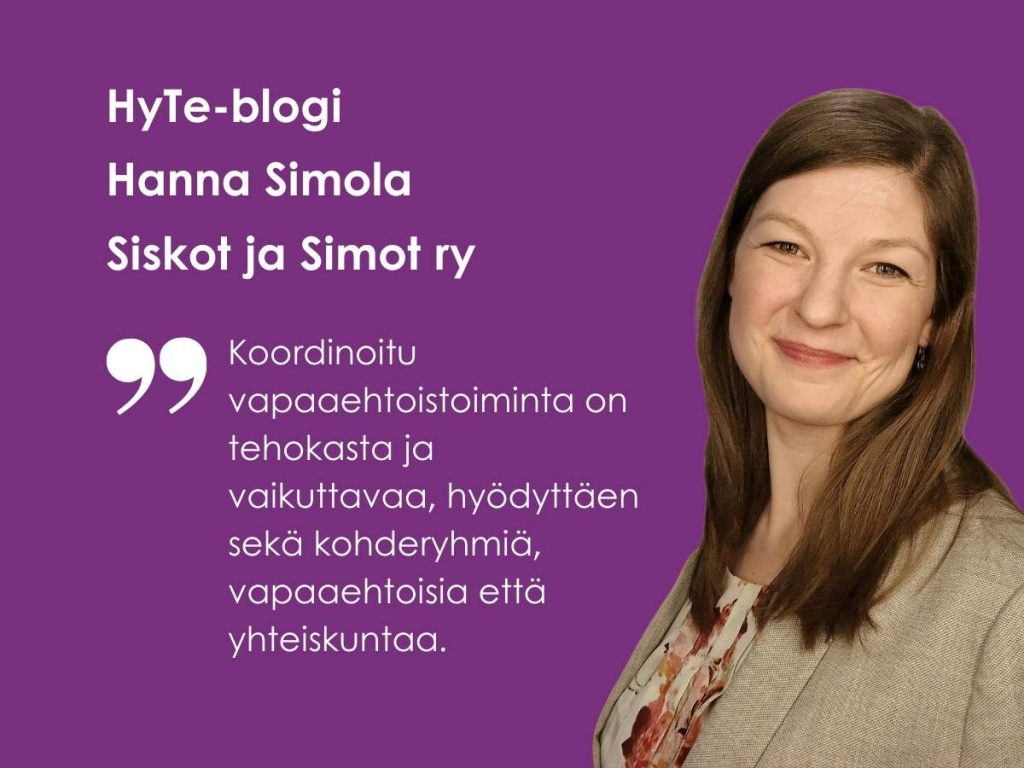 Pienet teot lisäämässä välittämistä ja vähentämässä yksinäisyyttä (Kuvassa Siskot ja Simot ry:n toiminnanjohtaja Hanna Simola)