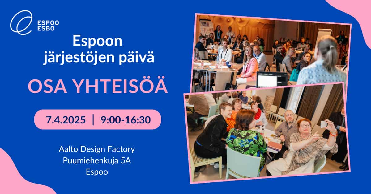 Tule mukaan Espoon järjestöjen päivään!