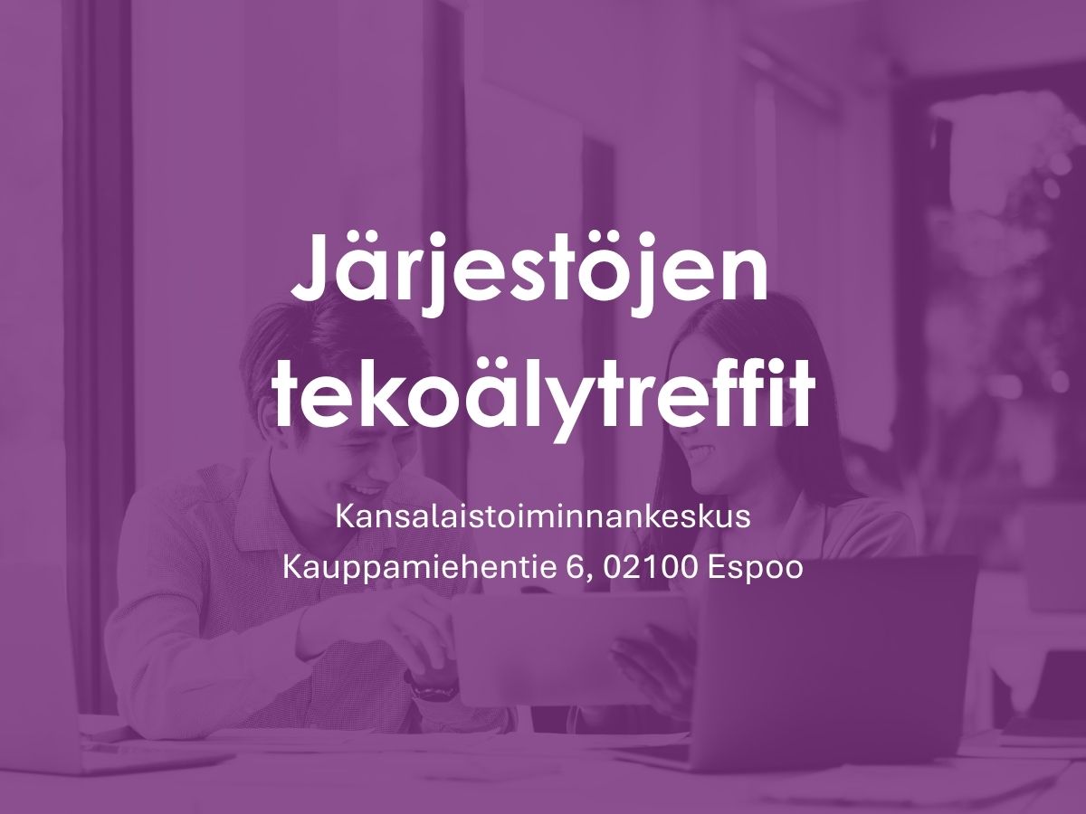 Järjestöjen tekoälytreffit lokakuussa