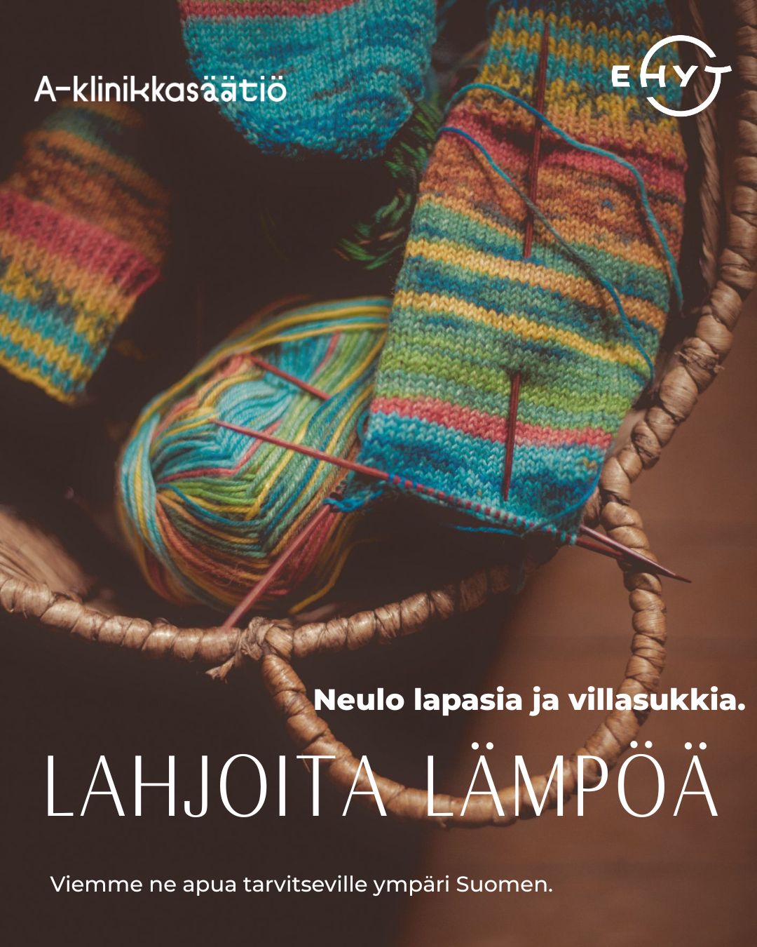 Lahjoita lämpöä – tule mukaan neulomaan!